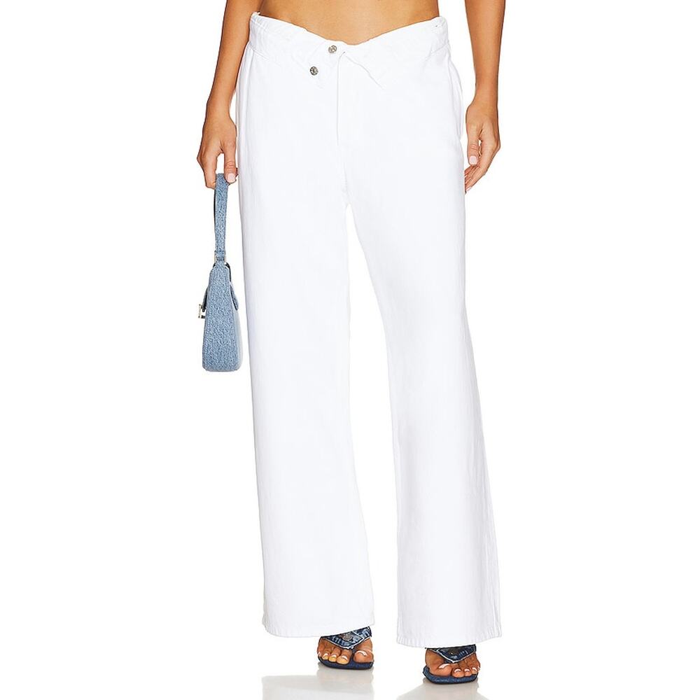 Eb Denim Wide Leg White Madison Denim Jeans Size 27